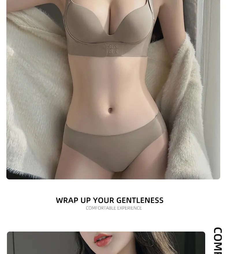 Women's Red Push Up Bra No Steel Ring Summer Thin — feature 31