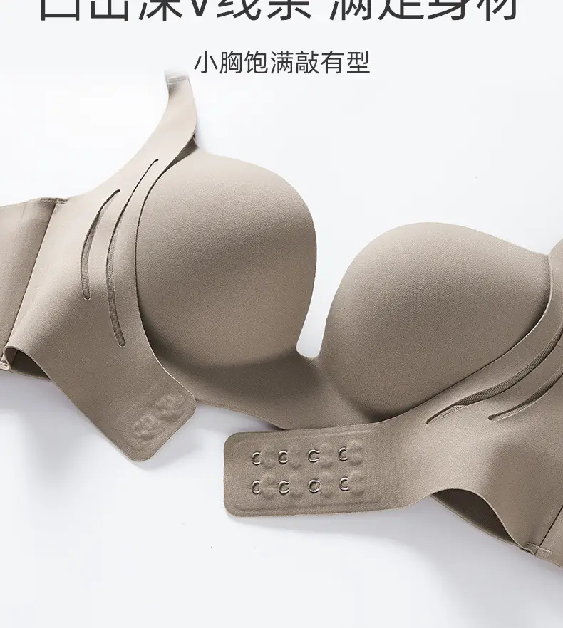 Women's Red Push Up Bra No Steel Ring Summer Thin — feature 7