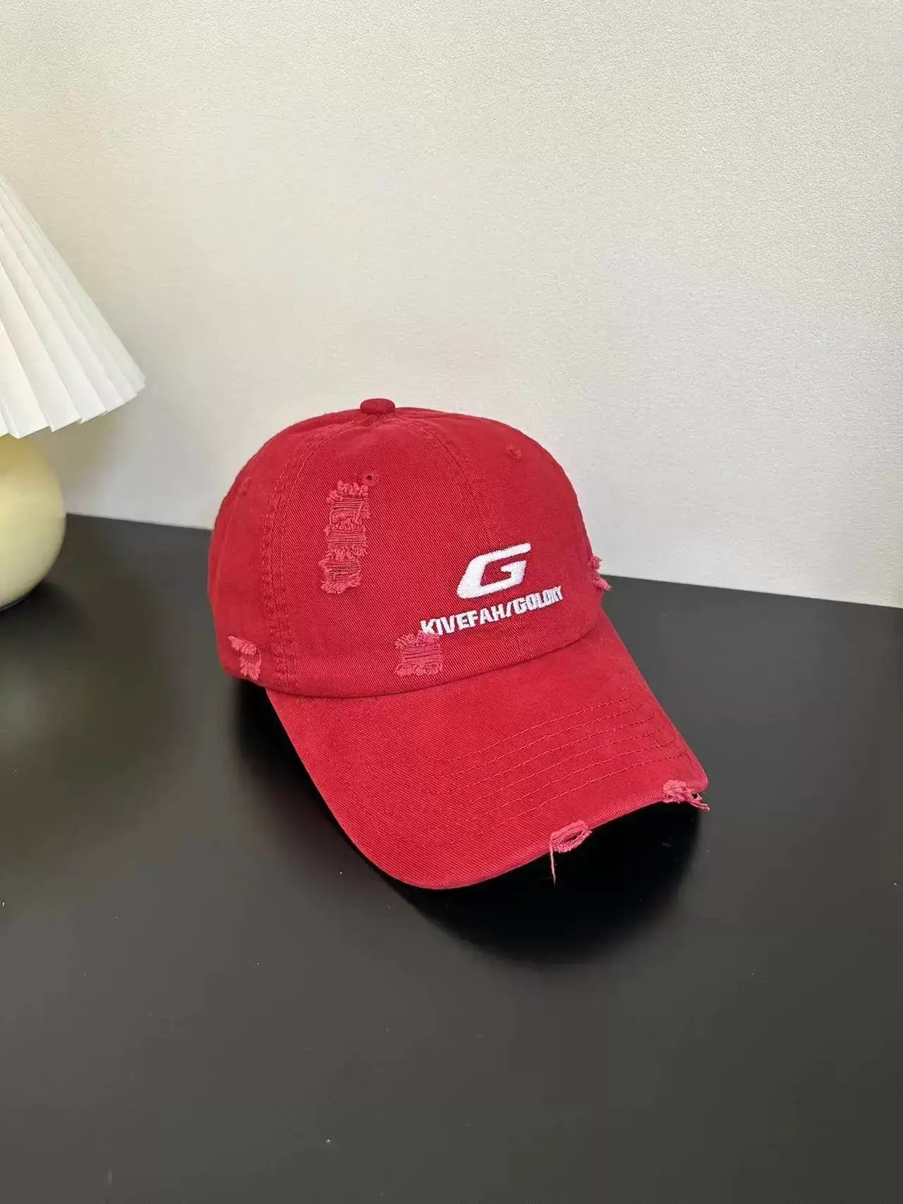 Red G-Embroidered Baseball Cap for Men Women - Image 9