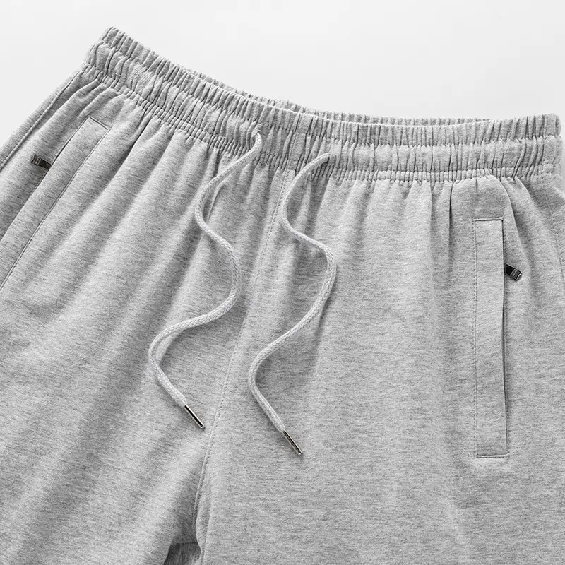 Men's Grey Cotton Shorts Summer Loose Sports Pants - Image 7