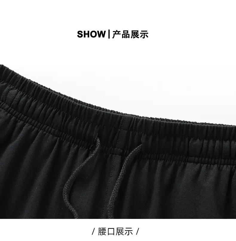 Men's Grey Cotton Shorts Summer Loose Sports Pants — feature 15