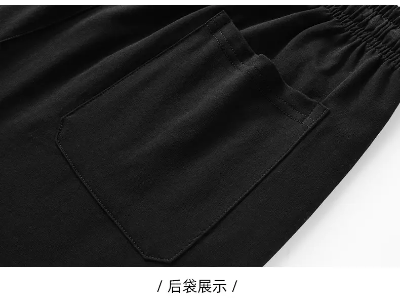 Men's Grey Cotton Shorts Summer Loose Sports Pants — feature 18