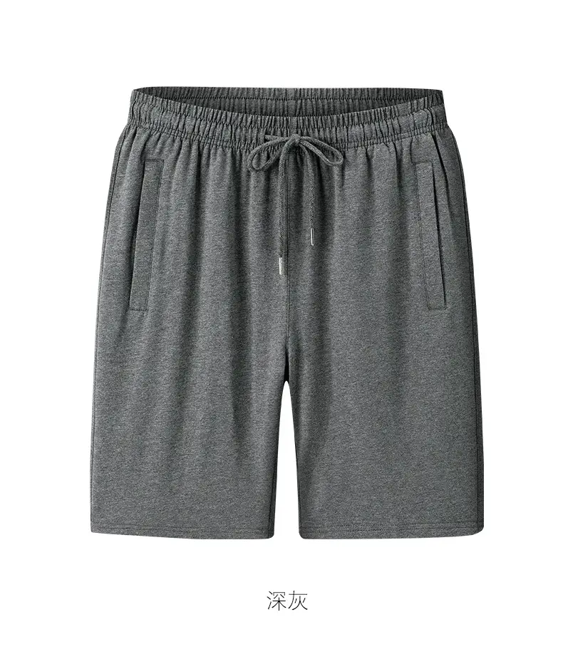 Men's Grey Cotton Shorts Summer Loose Sports Pants — feature 9