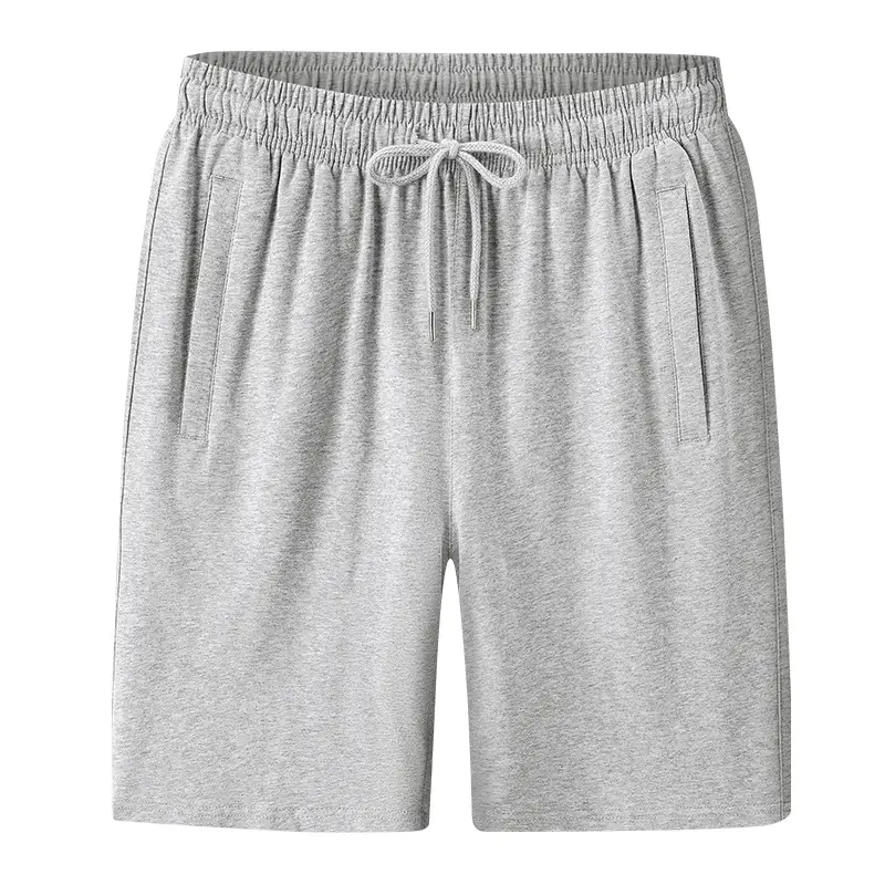 Men's Grey Cotton Shorts Summer Loose Sports Pants - Image 2