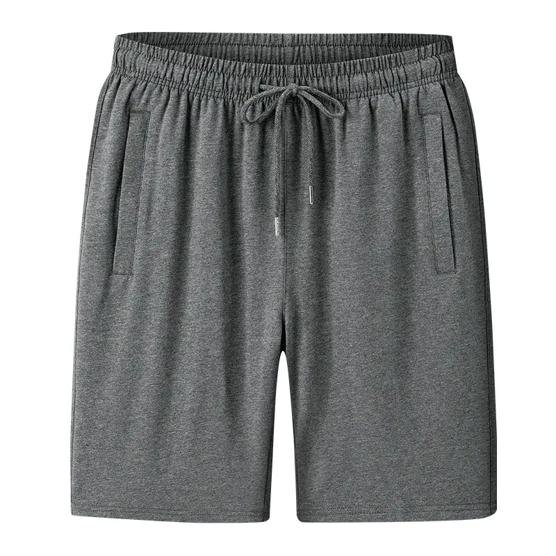 Men's Grey Cotton Shorts Summer Loose Sports Pants - Image 4