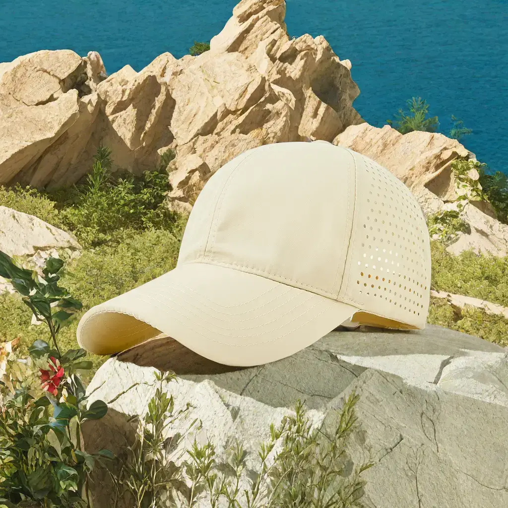 Men's Beige Mesh Baseball Cap Outdoor Sunscreen Hat - Image 14