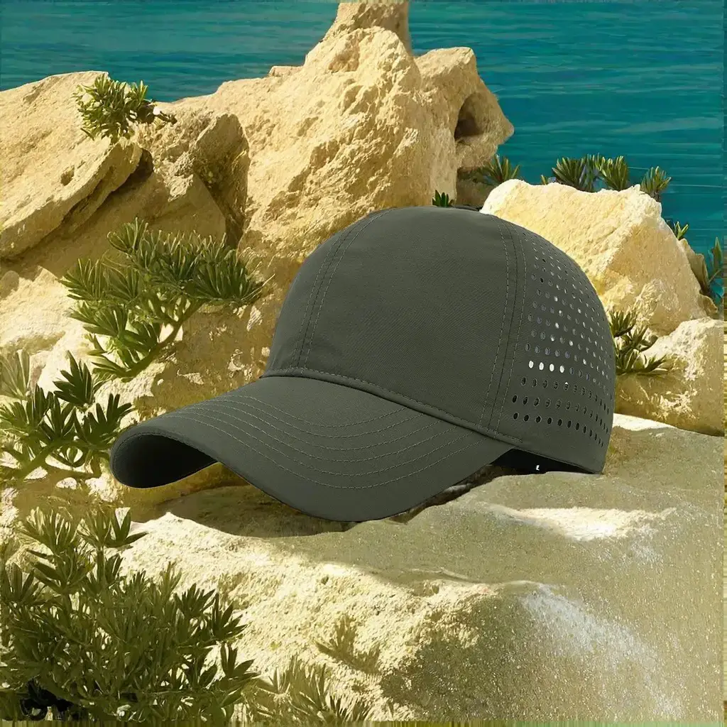 Men's Beige Mesh Baseball Cap Outdoor Sunscreen Hat - Image 11