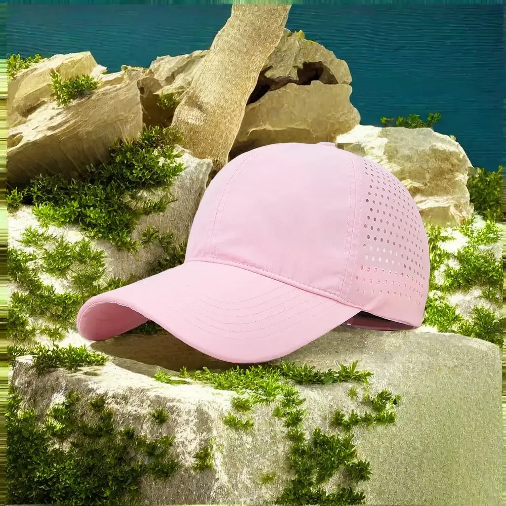 Men's Beige Mesh Baseball Cap Outdoor Sunscreen Hat - Image 5
