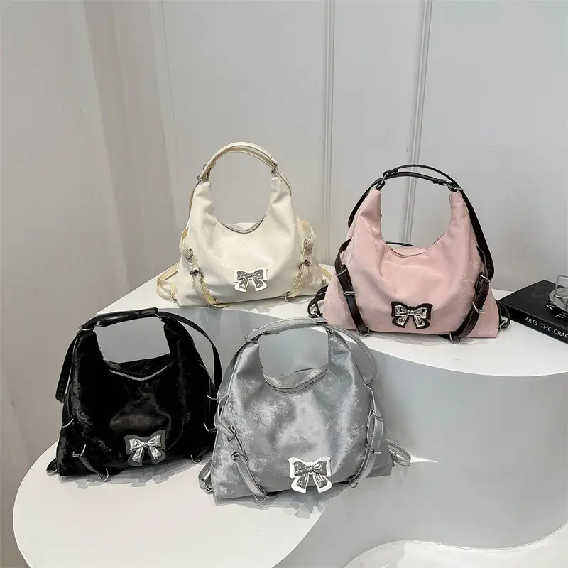Silver Butterfly Tote Bag Women's 2024 Commuter Cross Border - Image 2