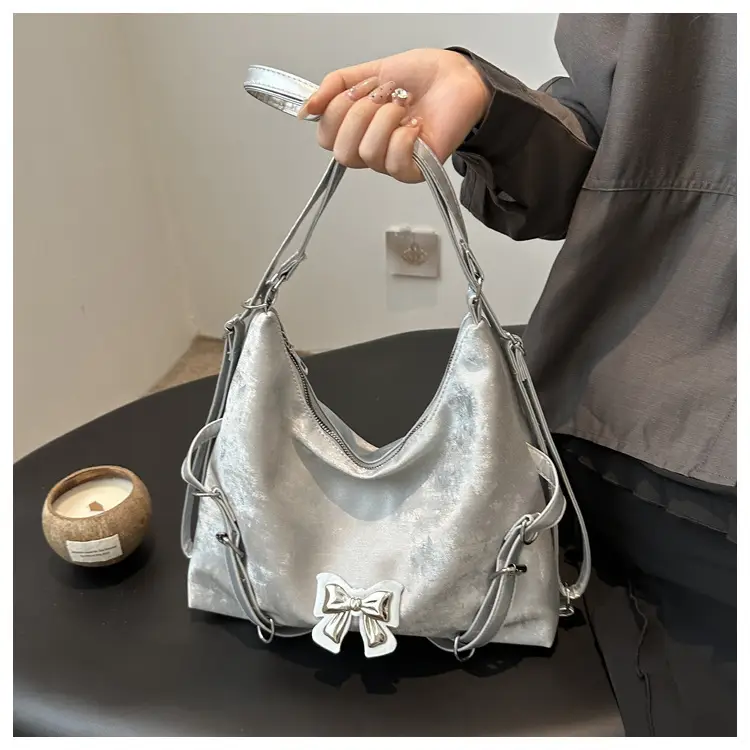 Silver Butterfly Tote Bag Women's 2024 Commuter Cross Border — feature 16