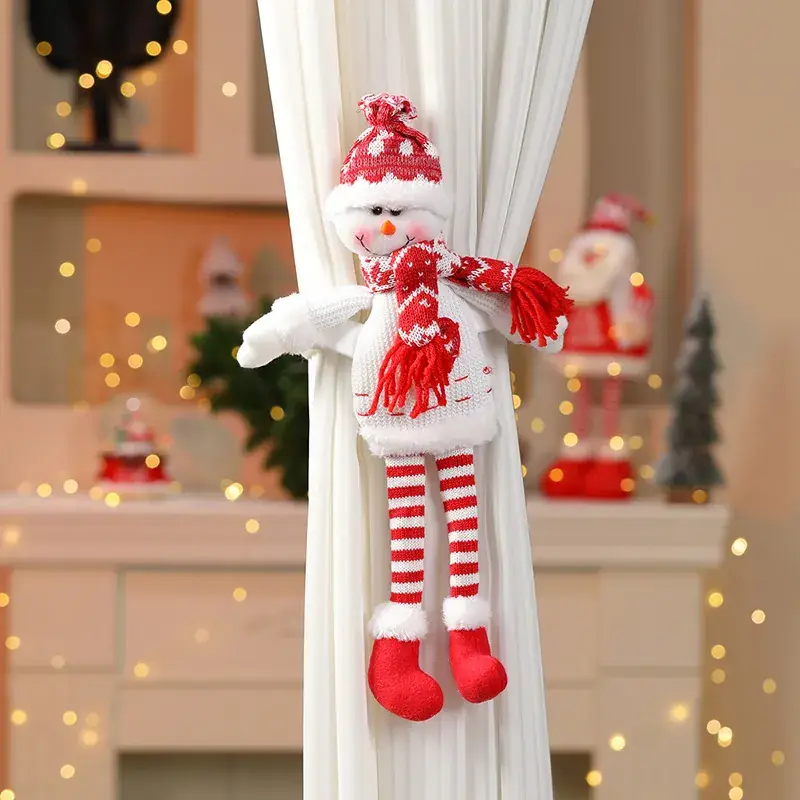 Cross-Country Christmas Snowman Curtain Decor - Image 2
