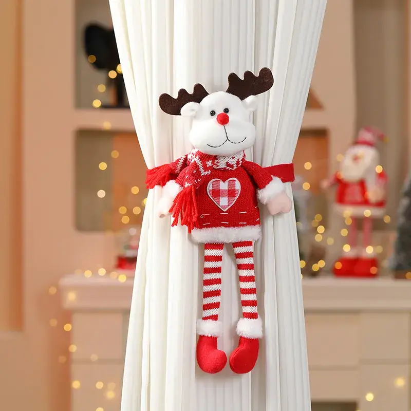 Cross-Country Christmas Snowman Curtain Decor - Image 3