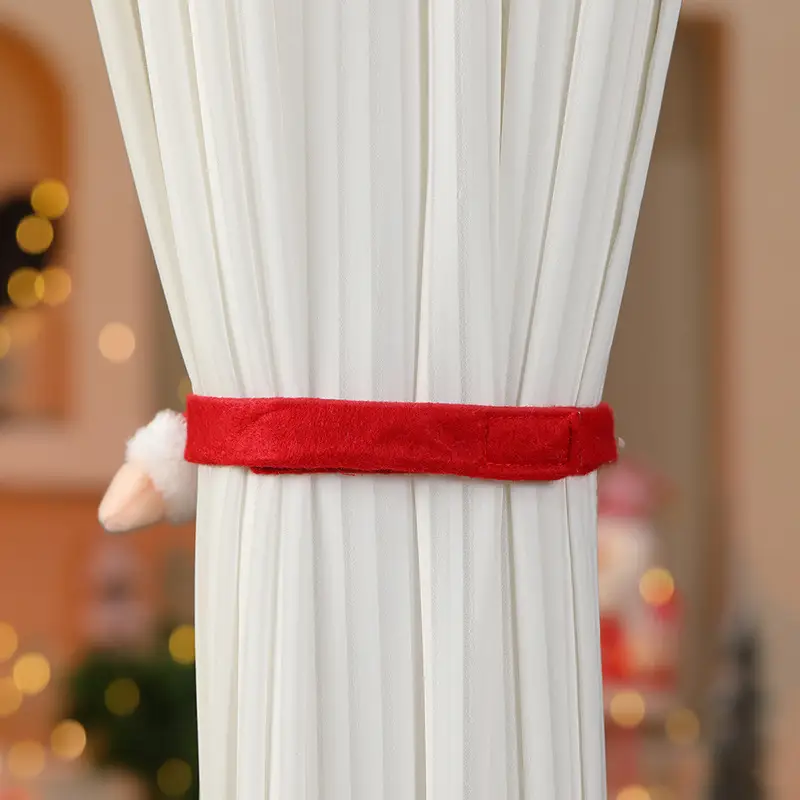 Cross-Country Christmas Snowman Curtain Decor — feature 9