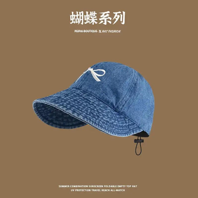 Japanese Style Anti-UV Sun Hat for Women Blue - Image 27