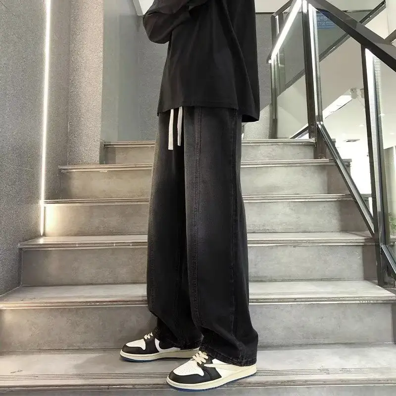 Men's Wide Leg Straight Cut Jeans 2024 Spring Summer - Image 6