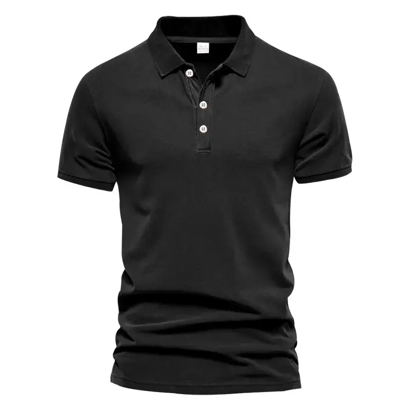 Men's Summer Polo Shirt Beige Short Sleeve T