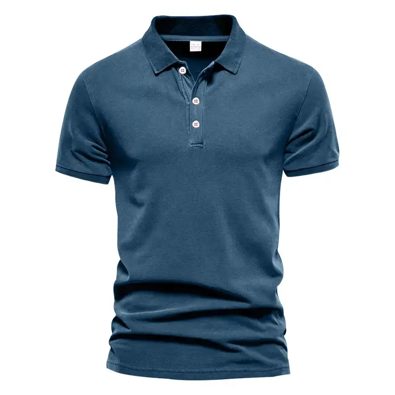 Men's Summer Polo Shirt Beige Short Sleeve T — feature 16