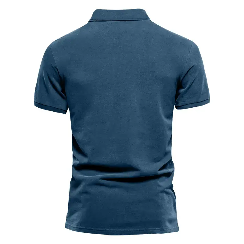 Men's Summer Polo Shirt Beige Short Sleeve T — feature 18