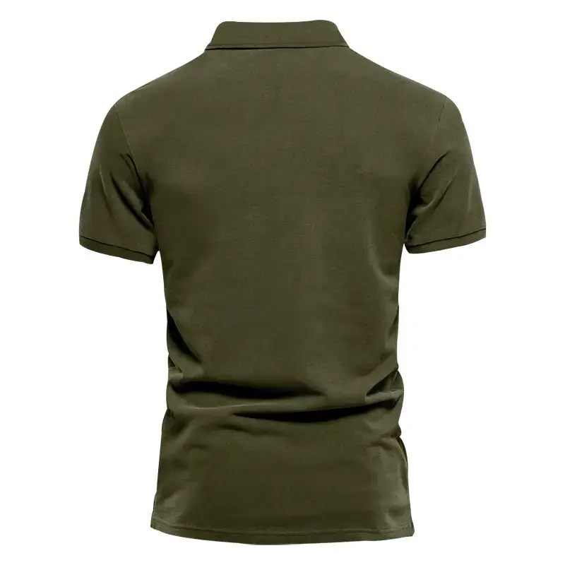 Men's Summer Polo Shirt Beige Short Sleeve T — feature 26