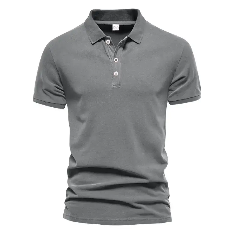 Men's Summer Polo Shirt Beige Short Sleeve T — feature 32