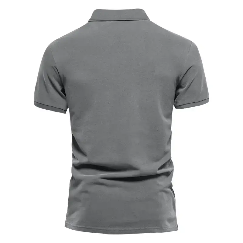 Men's Summer Polo Shirt Beige Short Sleeve T — feature 34