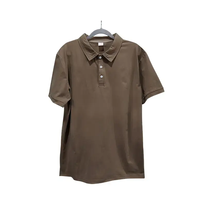 Men's Summer Polo Shirt Beige Short Sleeve T — feature 43