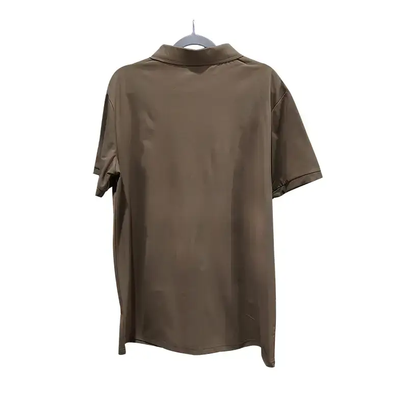 Men's Summer Polo Shirt Beige Short Sleeve T — feature 44