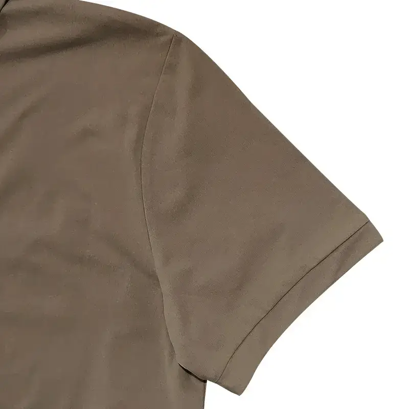 Men's Summer Polo Shirt Beige Short Sleeve T — feature 46