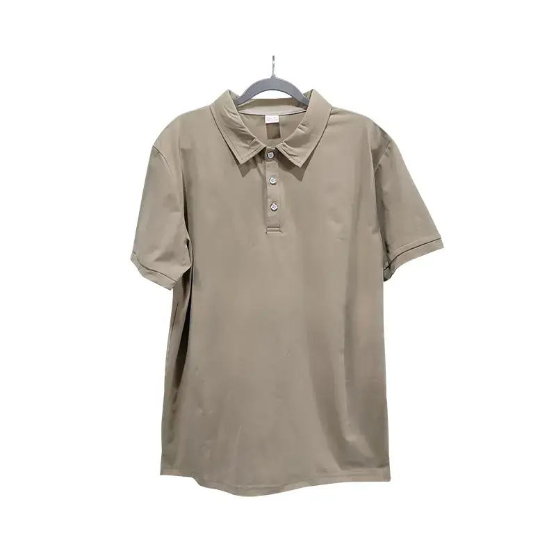 Men's Summer Polo Shirt Beige Short Sleeve T — feature 7