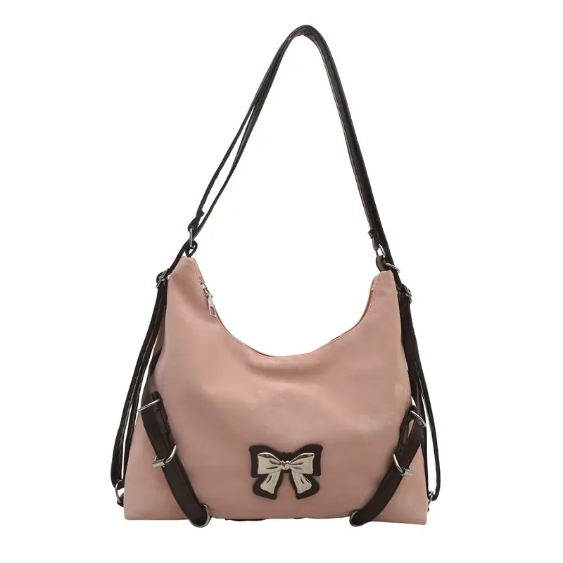 Black Bow Shoulder Bag Women Large Capacity Casual - Image 6