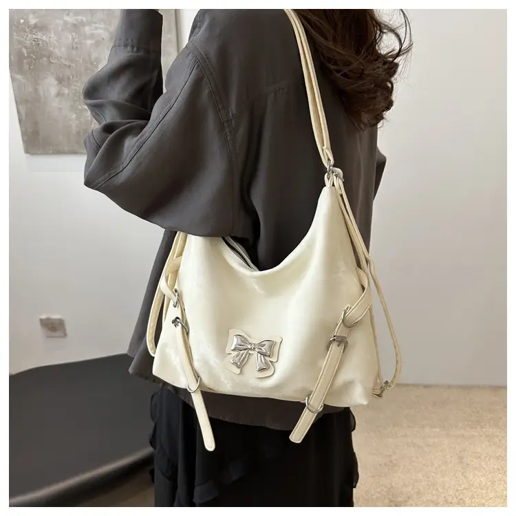 Black Bow Shoulder Bag Women Large Capacity Casual — feature 10
