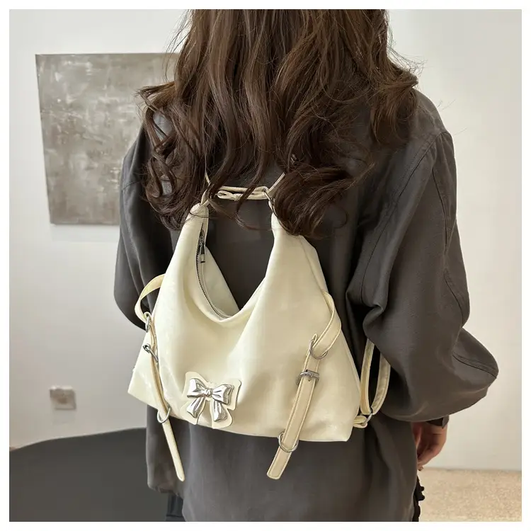 Black Bow Shoulder Bag Women Large Capacity Casual — feature 12