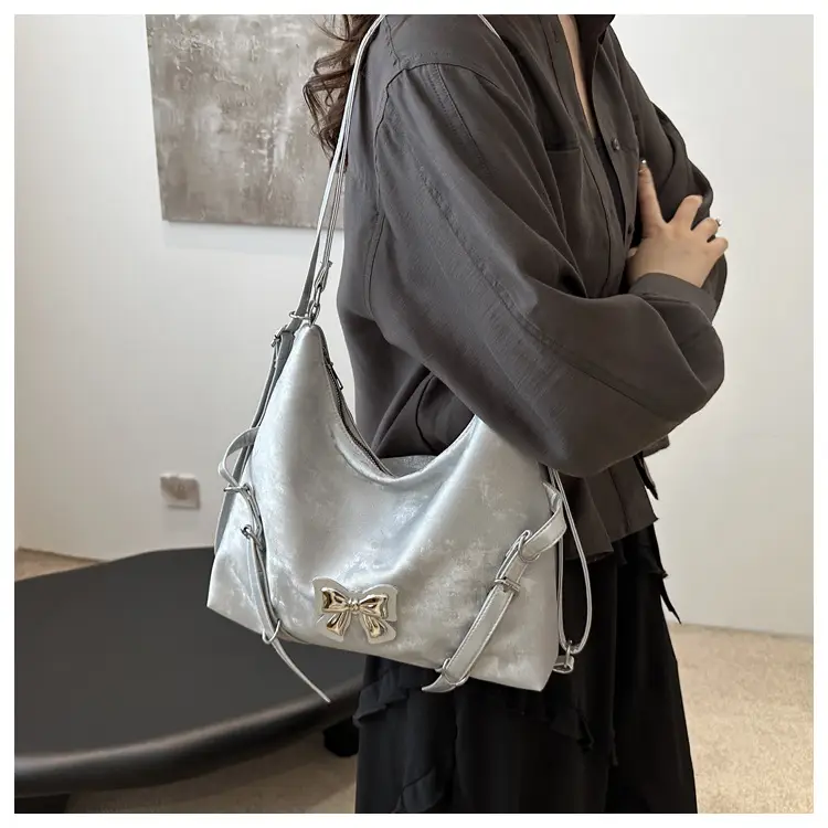 Black Bow Shoulder Bag Women Large Capacity Casual — feature 14