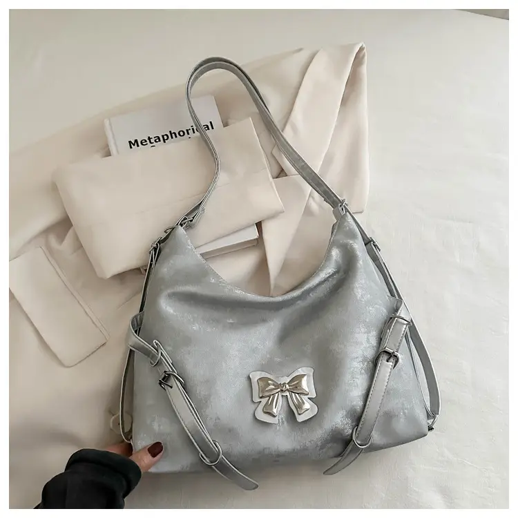 Black Bow Shoulder Bag Women Large Capacity Casual — feature 22