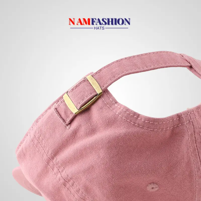 Pink Embroidered Korean Baseball Cap Women Large — feature 13