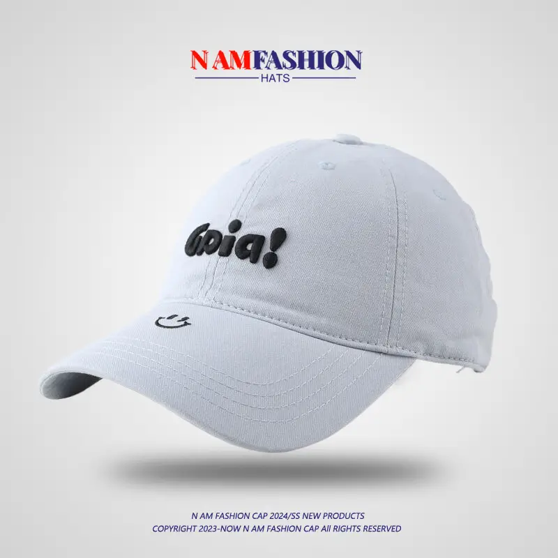 Pink Embroidered Korean Baseball Cap Women Large — feature 7