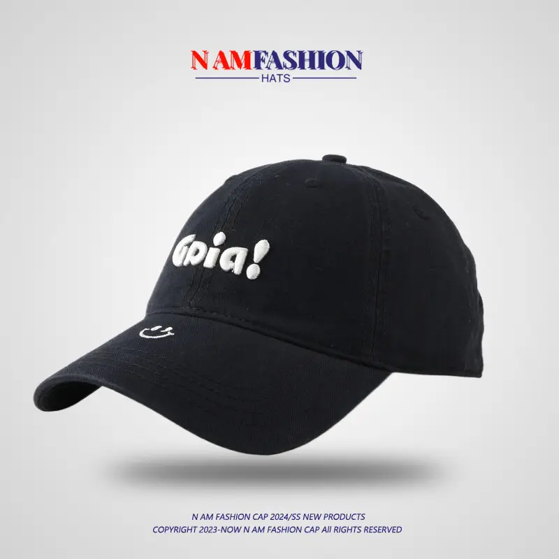 Pink Embroidered Korean Baseball Cap Women Large - Image 7