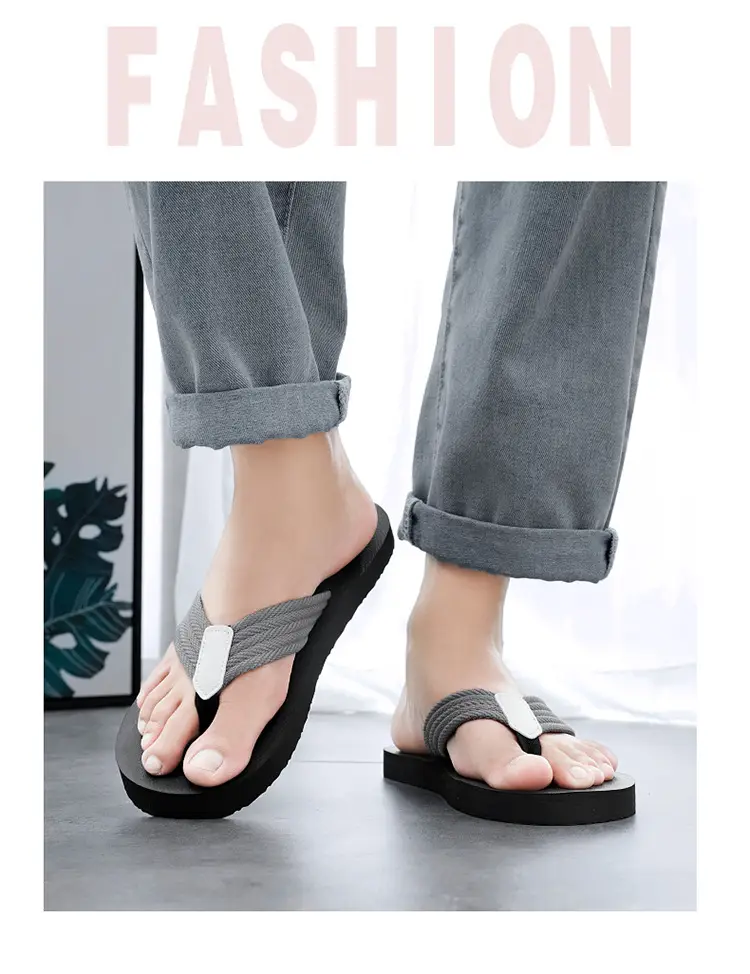 Men's Slippers Summer 2025 New Linen Flip-Flops Casual Breathable Soft-Soled Trendy Sandals Beach Shoes — feature 14
