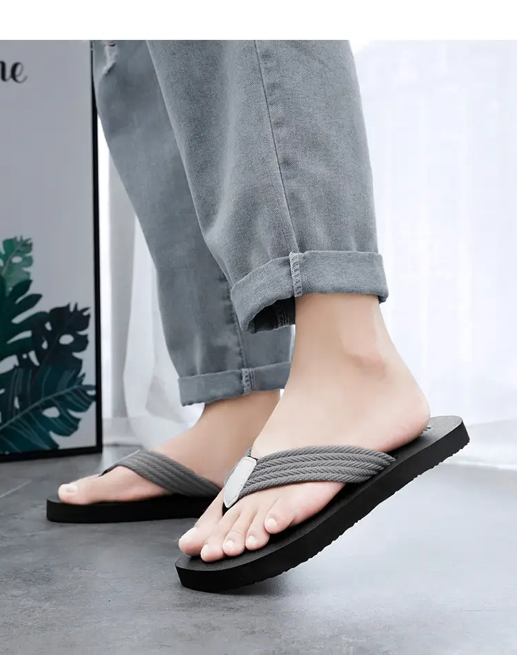 Men's Slippers Summer 2025 New Linen Flip-Flops Casual Breathable Soft-Soled Trendy Sandals Beach Shoes — feature 15