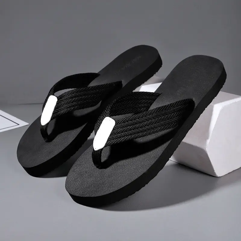 Men's Slippers Summer 2025 New Linen Flip-Flops Casual Breathable Soft-Soled Trendy Sandals Beach Shoes - Image 3