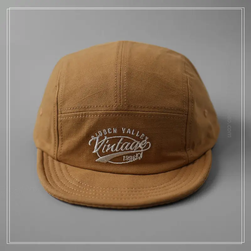 Women's Olive Green Reverse Brim Baseball Cap with "Vintage" Embroidery — feature 7