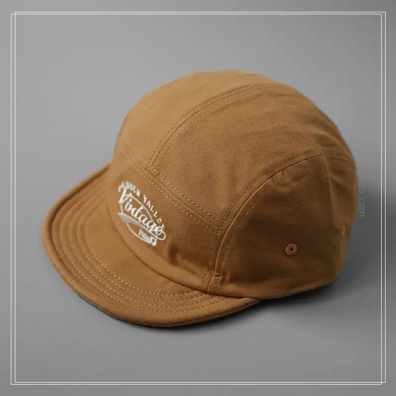 Women's Olive Green Reverse Brim Baseball Cap with "Vintage" Embroidery — feature 8