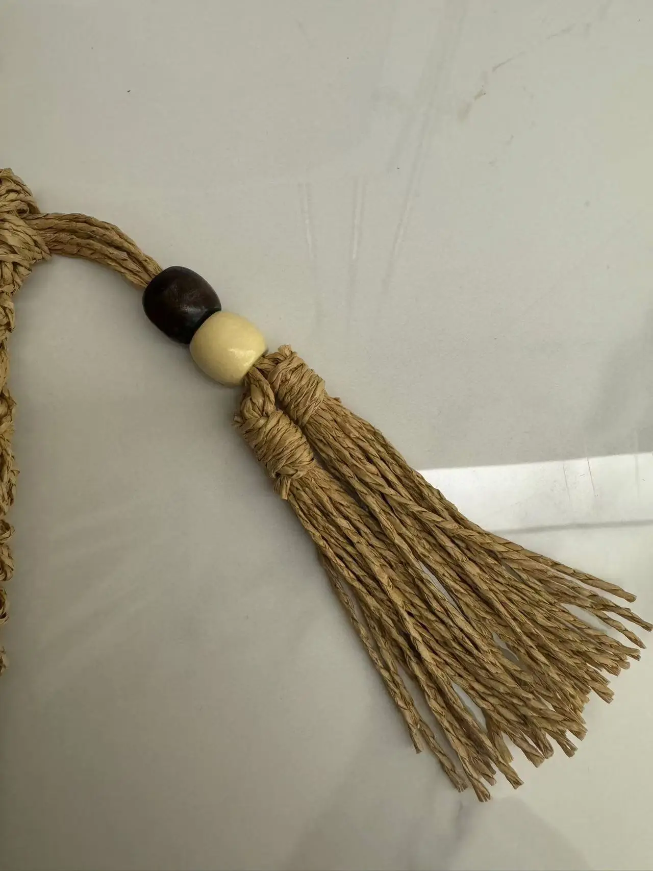 Summer Straw Crossbody Bag Wholesale Handwoven Tassel Mobile Bag — feature 8