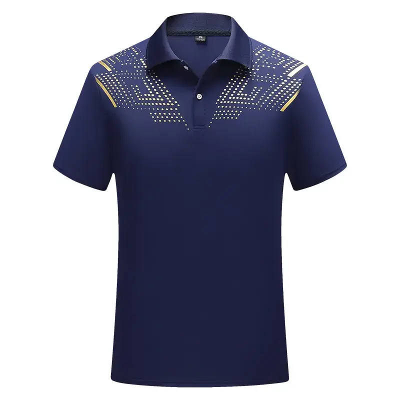 24 Summer Chinese Team Sports Short-Sleeved Lapel Polot Men's and Women's Swimming Fitness Martial Arts Hall Coaching Uniform Printed Wholesale - Image 3