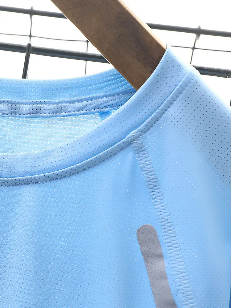 Children's Blue Nylon Sports T-Shirt Medium - Image 12