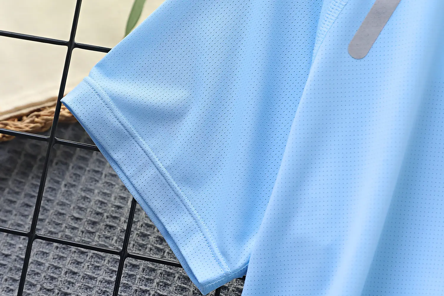 Children's Blue Nylon Sports T-Shirt Medium — feature 12