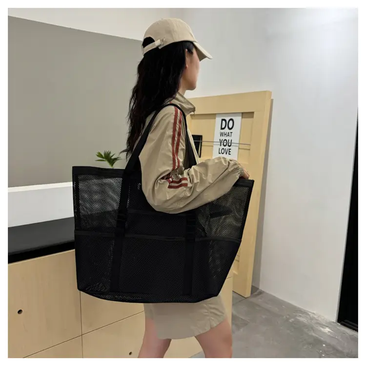 Lightweight Cross-Body Net Bag Large Capacity Travel Bag — feature 17