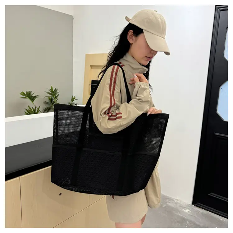 Lightweight Cross-Body Net Bag Large Capacity Travel Bag — feature 18