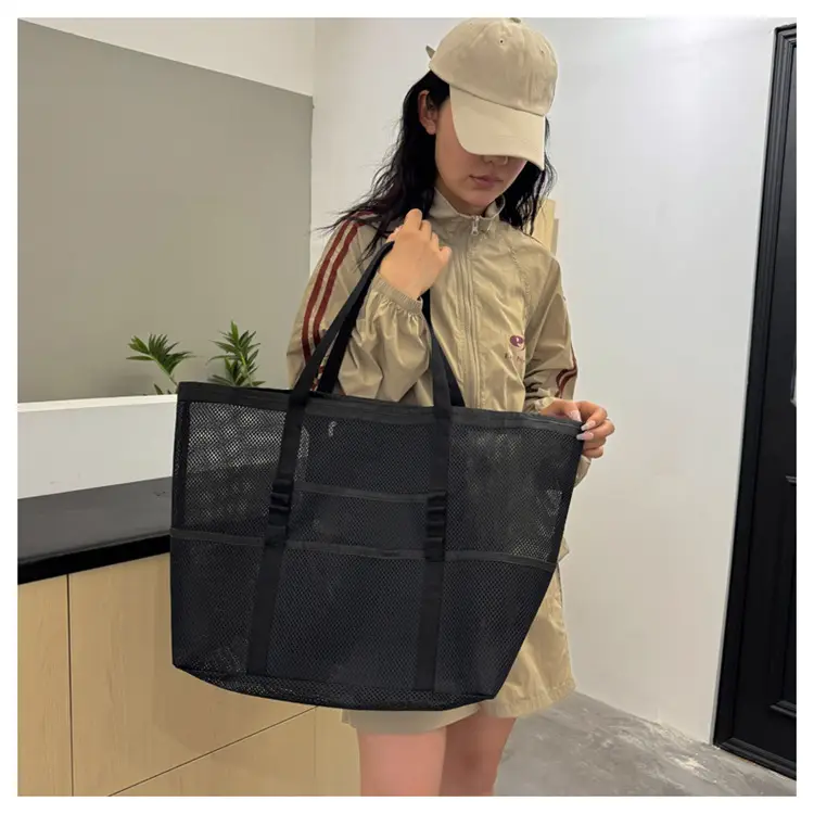 Lightweight Cross-Body Net Bag Large Capacity Travel Bag — feature 20