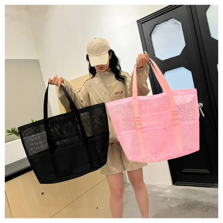 Lightweight Cross-Body Net Bag Large Capacity Travel Bag — feature 21